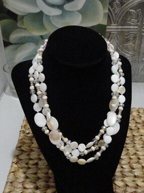 Shell and bead necklace